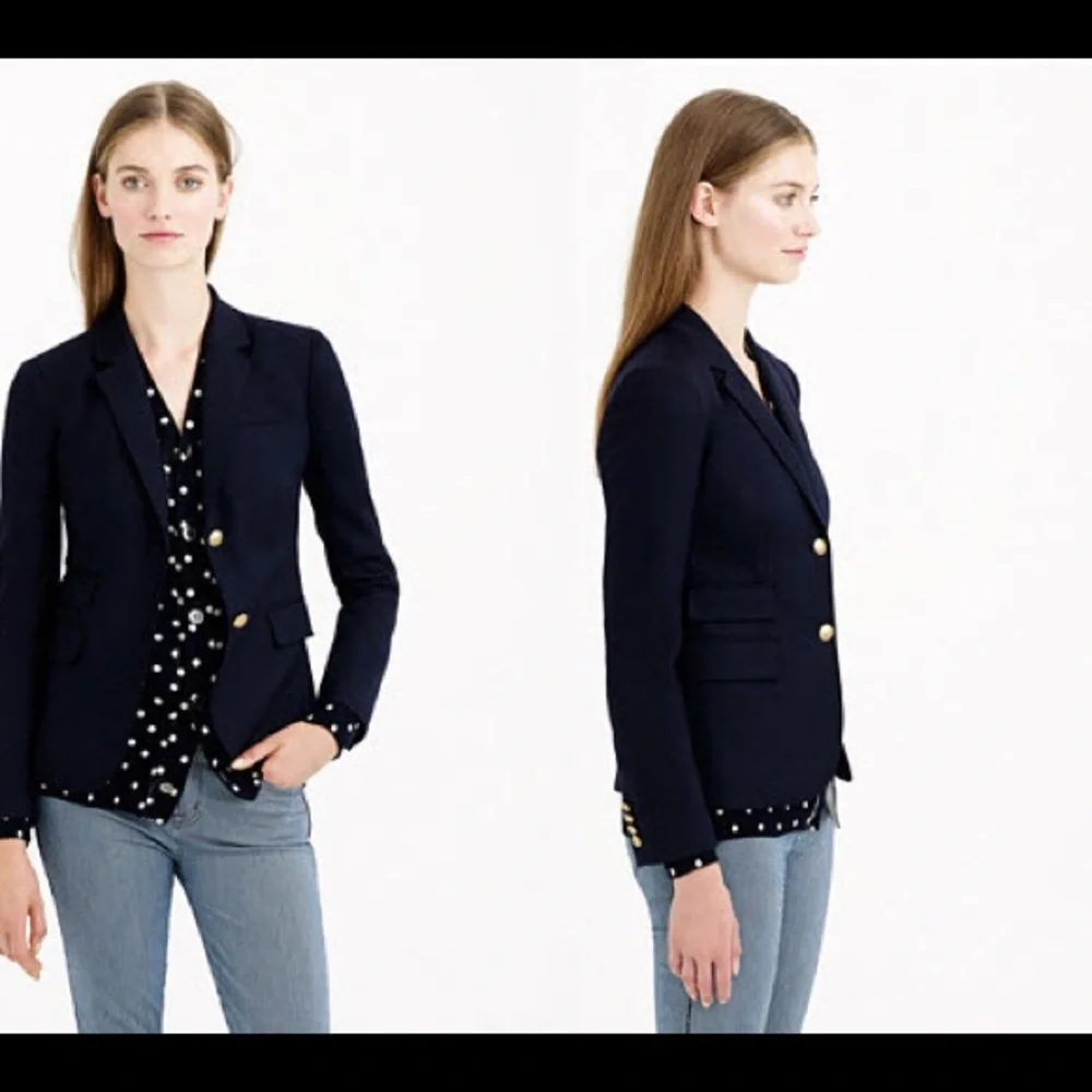 J. Crew navy wool school boy blazer